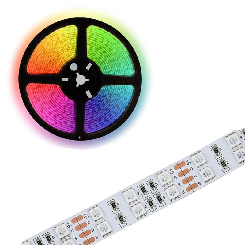 5 meter RGB led strip - Dubbele rij - 120Leds/m - 12V 5 meter RGB led strip - Dubbele rij - 120Leds/m - 12V